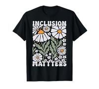 Groovy Inclusion Matters Cute Boho Flowers Special Education T-Shirt
