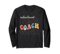 Groovy Instructional Coach Back To School Matching Group Long Sleeve T-Shirt