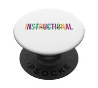 Groovy Instructional Coach Retro Academic Specialist Teacher PopSockets Adhesive PopGrip
