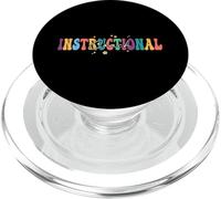 Groovy Instructional Coach Retro Academic Specialist Teacher PopSockets PopGrip for MagSafe