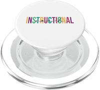 Groovy Instructional Coach Retro Academic Specialist Teacher PopSockets PopGrip for MagSafe
