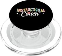 Groovy Instructional Coach Retro Academic Specialist Teacher PopSockets PopGrip for MagSafe
