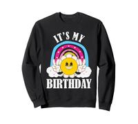 Groovy It's My Birthday Women Teens Girls Kids Retro Bday Sweatshirt
