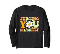 Groovy Judging You Silently A Humor Sarcasm And Funny Joke Long Sleeve T-Shirt