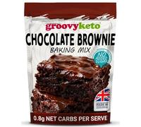 Groovy Keto Chocolate Brownie Mix - 0.8g Net Carbs Per Brownie | Low Carb, Sugar Free | Keto Friendly, Gluten Free Baking Mix, Fudgy Texture