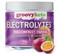 Groovy Keto Electrolytes Powder - Passionfruit, 250g tub, 50 Servings, Sugar Free, Gluten Free, Zero Calories, Fasting, Hydration for Keto