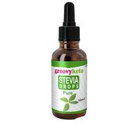 Groovy Keto Liquid Stevia Drops (50ml) - Sweetener - Sugar Free Zero Calories - Low Carb Sugar Substitute Alternative (Pure)