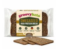 Groovy Keto Omegaseed High Protein Bread, German-Style Seeded Loaf, 10.6g Protein & 4.6g Fibre Per Slice, Low Carb, Linseed Sunflower Rye Sourdough (2 Pack)