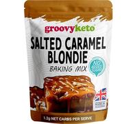 Groovy Keto Salted Caramel Blondie Brownie Mix | Low Carb | Keto Friendly | Sugar Free | Only 1.2g Net Carbs Per Blondie | Keto Baking Mix, Diabetic Friendly - 245g Pouch