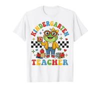 Groovy Kindergarten Teacher Frog Back to School T-Shirt