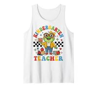 Groovy Kindergarten Teacher Frog Back to School Tank Top