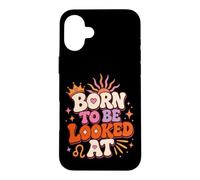 Groovy Leo Zodiac Retro Born To Be Looked At Astrology Case for iPhone 16 Plus