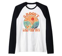 Groovy Like The 70s Aesthetic Nostalgia 1970's Retro Raglan Baseball Tee