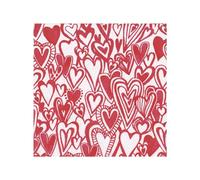 Groovy Love Red Hearts Caspari Paper Table Napkins 25 cm Square 3 ply Cocktail/Tea Napkins