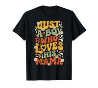 Groovy Mama Boy Love Retro Sweet Son Affection Graphic T-Shirt