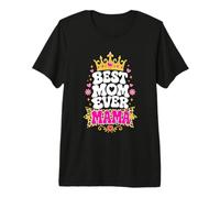 Groovy Mama Crown Leopard Print Mother Premium T-Shirt