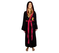Harry Potter Men's Gryffindor Black Fleece Bathrobe,One Size