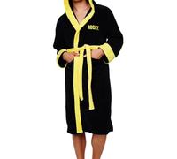 Groovy Men's Rocky Balboa Hooded Bathrobe, Black, One Size UK
