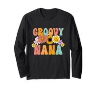 Groovy Nana Family Matching Retro Birthday Nana Long Sleeve T-Shirt