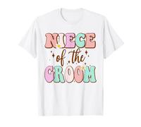 Groovy Niece of the Groom Wedding Shower from Groom T-Shirt