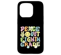 Groovy Peace Out Eighth Grade Kids 8th Grade Last Day School Case for iPhone 15 Pro