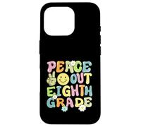 Groovy Peace Out Eighth Grade Kids 8th Grade Last Day School Case for iPhone 16 Pro