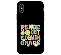 Groovy Peace Out Eighth Grade Kids 8th Grade Last Day School Case for iPhone X/XS