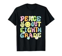 Groovy Peace Out Eighth Grade Kids 8th Grade Last Day School T-Shirt
