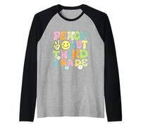 Groovy Peace Out Third Grade Kids 3rd Grade Last Day School Raglan Baseball Tee