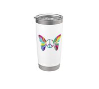 Groovy Peace Sign Butterfly Stainless Steel Insulated Tumbler