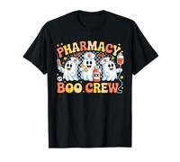 Groovy Pharmacy Boo Crew Ghost Pharmacist Tech Halloween T-Shirt