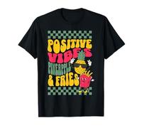 Groovy Positive Vibes Pineapple & Fries Transfer Day IVF T-Shirt