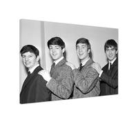 Groovy Quartet Beatles Iconic Celebrity Wall Art Prints - Stylish Canvas Decor for Office, Bedroom, Home Large (102 x 76 cm - 40" x 30" inch)