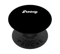 Groovy Retro 70s Hippie Slang Word PopSockets Adhesive PopGrip