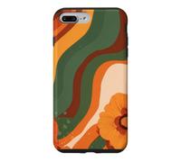 Groovy Retro Floral Wavy Stripe Vintage Flower Case for iPhone 7 Plus/8 Plus
