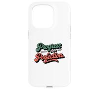 Groovy Retro Typography, Progress Over Perfection Case for iPhone 15 Pro