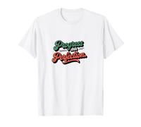 Groovy Retro Typography, Progress Over Perfection T-Shirt