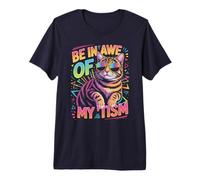 Groovy RIZZ EM with TISM Cat Autism Dad Mom Motivational Premium T-Shirt
