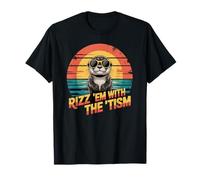 Groovy RIZZ 'EM with TISM Otter 67 Autism Dad Mom T-Shirt