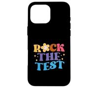 Groovy Rock The Test Motivational Retro Teachers Testing Day Case for iPhone 16 Pro Max