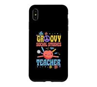 Groovy Social Studies Teacher 60s Throwback Day Peace Flower Case for iPhone XS Max