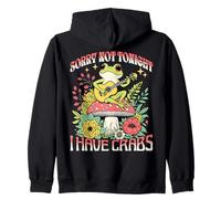 Groovy Sorry Not Tonight I Have Crabs Funny Bachelor Party Zip Hoodie