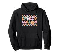 Groovy Spooky Season Ghost Pumpkin Halloween Pullover Hoodie