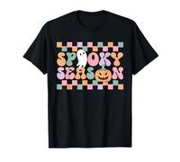 Groovy Spooky Season Ghost Pumpkin Halloween T-Shirt