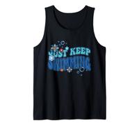 Groovy Summer Swim Lover Just Keep Swimming Tank Top