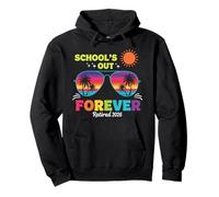 Groovy Teacher Retirement School's Out Forever 2026 Retired Pullover Hoodie
