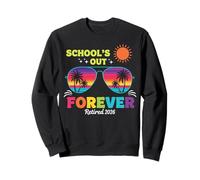 Groovy Teacher Retirement School's Out Forever 2026 Retired Sweatshirt