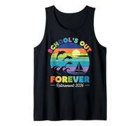 Groovy Teacher Retirement School's Out Forever 2026 Retired Tank Top