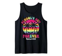Groovy Teacher Retirement School's Out Forever 2026 Retired Tank Top