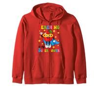 Groovy Teaching Is My Superpower Appreciation Teachers Day Zip Hoodie
